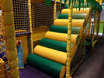 replaced green and yellow logs on soft play area